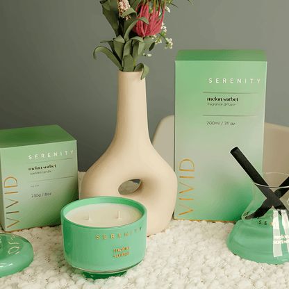 Diffuser - Serenity - Serenity Melon Sorbet Diffuser 200ml - The Gift Company