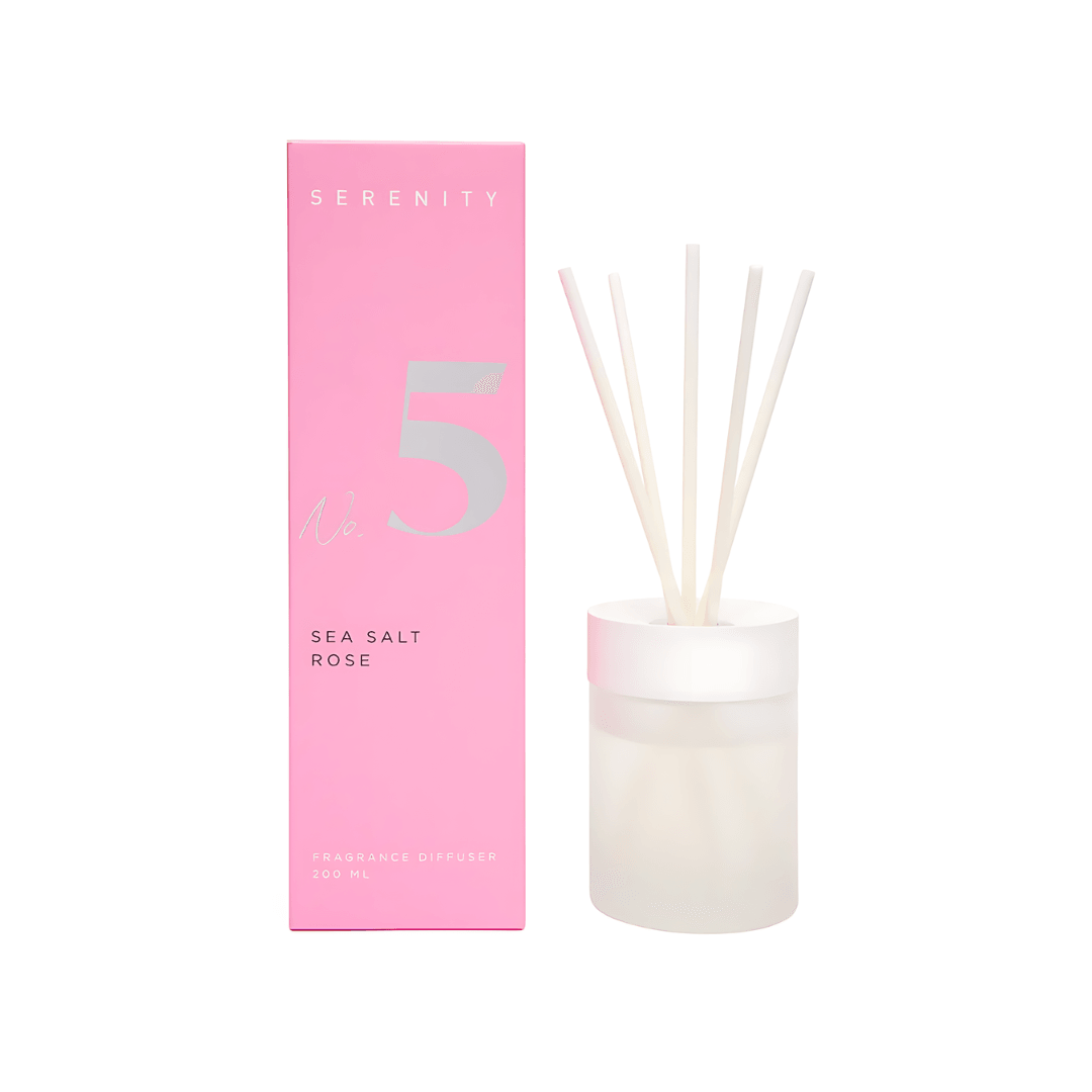 Diffuser - Serenity - Serenity Sea Salt & Rose Diffuser 200mL - The Gift Company