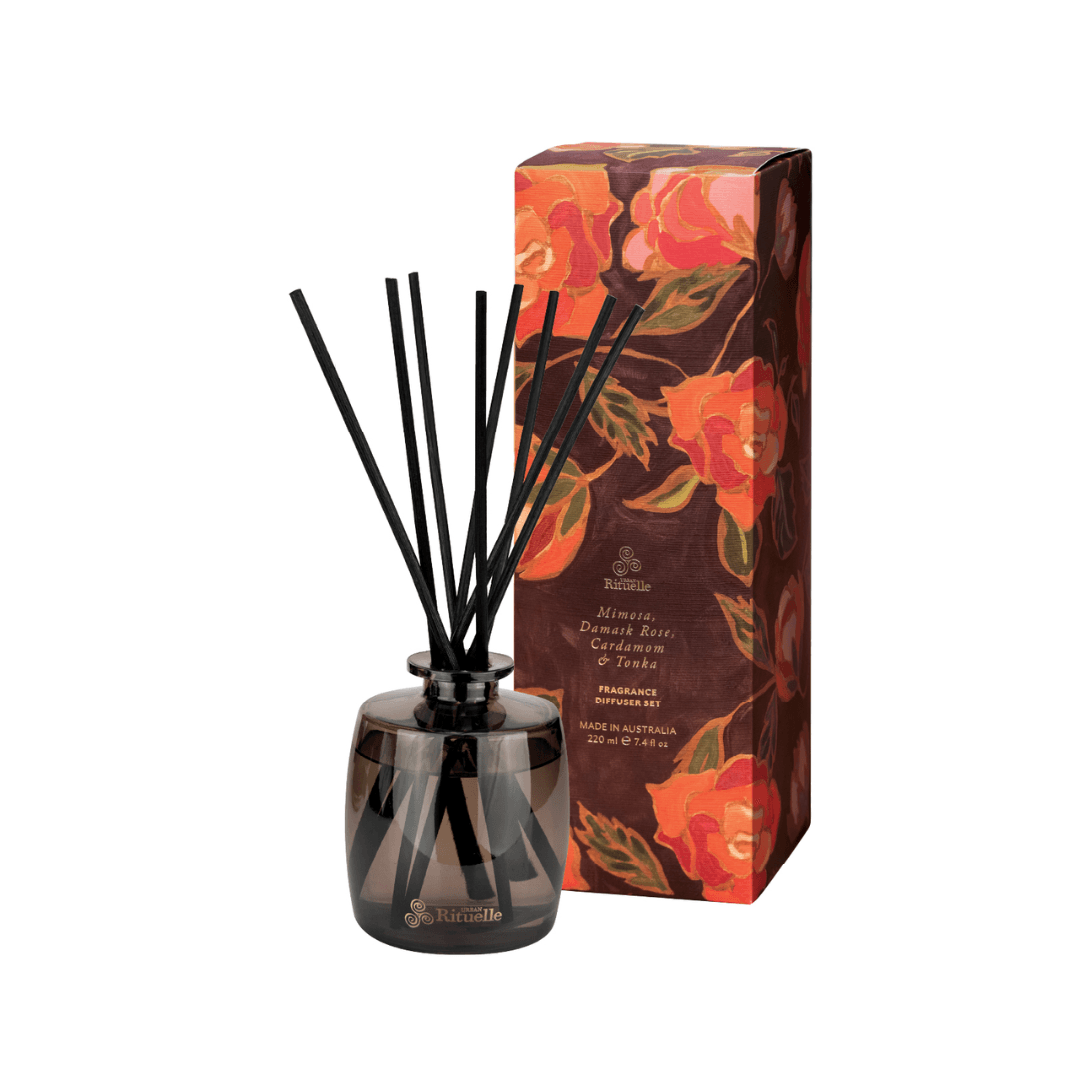 Diffuser - Urban Rituelle - Urban Rituelle Diffuser - Mimosa, Damask Rose, Cardamom & Tonka 220mL - The Gift Company