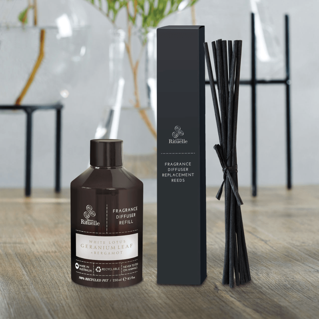 Diffuser - Urban Rituelle - Urban Rituelle Diffuser Refill - White Lotus, Geranium Leaf & Bergamot 250mL - The Gift Company