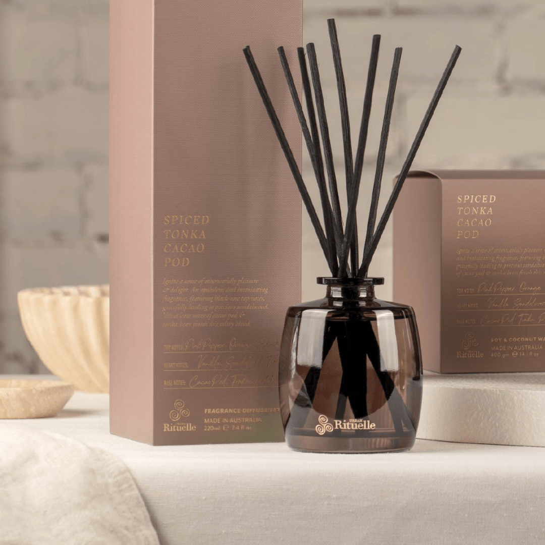 Diffuser - Urban Rituelle - Urban Rituelle Diffuser - Spiced Tonka, Cacao Pod 220mL - The Gift Company