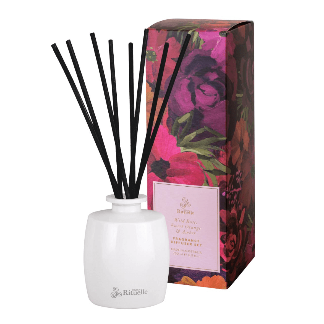 Diffuser - Urban Rituelle - Urban Rituelle Diffuser - Wild Rose, Sweet Orange & Amber 200mL - The Gift Company