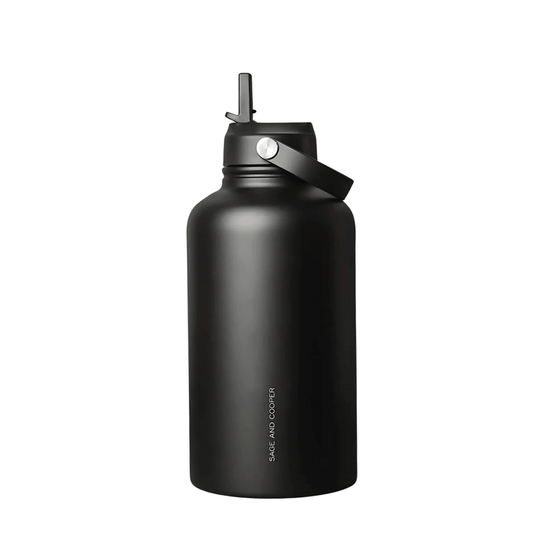 Drink Bottle - Sage & Cooper - Sage & Cooper Insulated Drink Bottle 1.8L - Black - The Gift Company