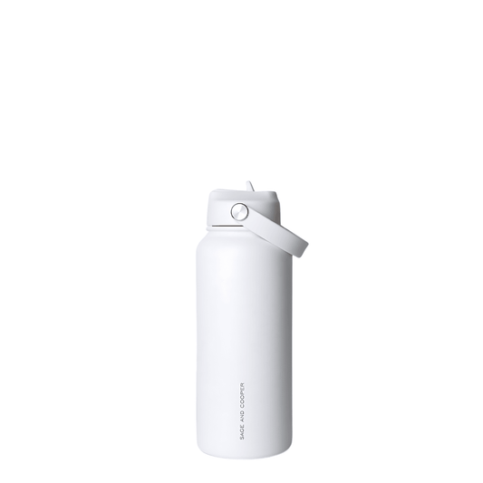 Drink Bottle - Sage & Cooper - Sage & Cooper Insulated Drink Bottle 1.L - White - The Gift Company