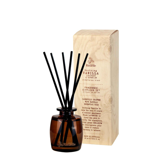 Urban Rituelle Vanilla, Lavender & Geranium Mini Fragrance Diffuser Set 90mL