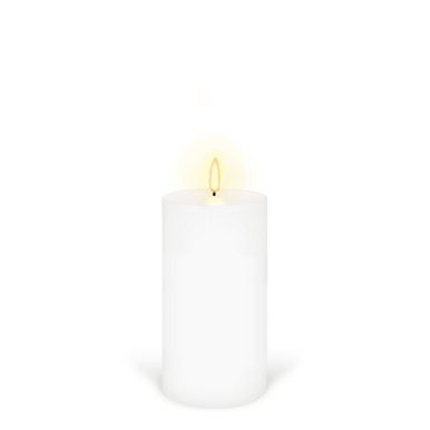Enjoy Living Uyuni Nordic White Smooth Flameless Candle - Medium Pillar
