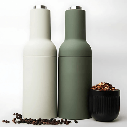 Food Grinder - Sage & Cooper - Sage & Cooper Thea Automatic Salt & Pepper Grinders - Moss & Sage - The Gift Company