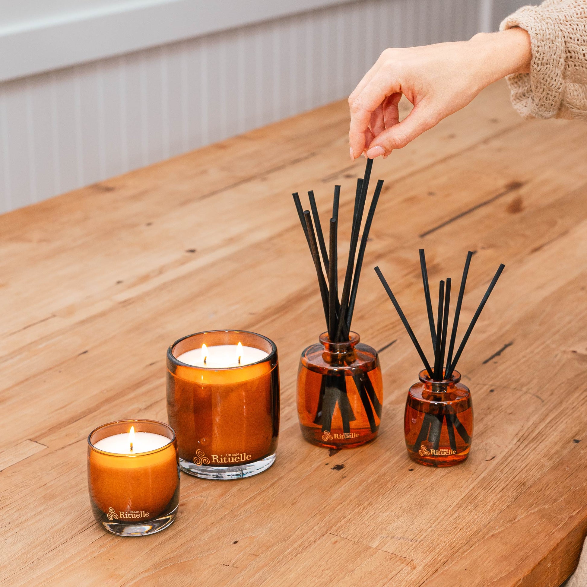 Urban Rituelle Vanilla, Lavender & Geranium Mini Fragrance Diffuser Set 90mL