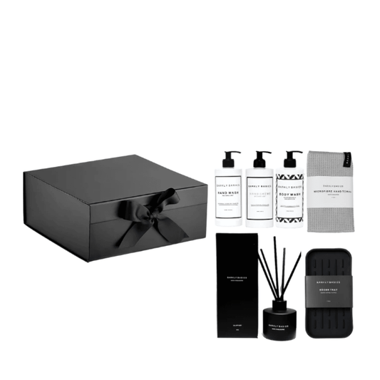 Gift Box - BARKLY BASICS - Barkly Basics Bathroom Basics Black Gift Hamper - The Gift Company