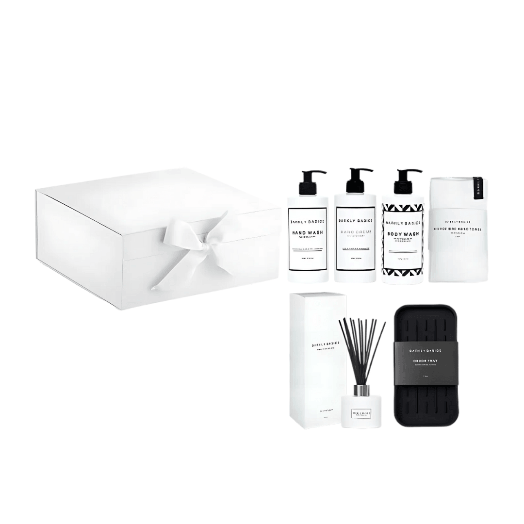Gift Box - BARKLY BASICS - Barkly Basics Bathroom Basics White Gift Hamper - The Gift Company