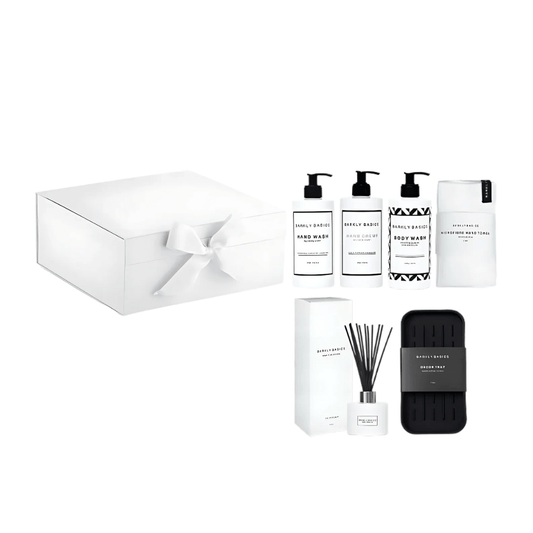 Gift Box - BARKLY BASICS - Barkly Basics Bathroom Basics White Gift Hamper - The Gift Company