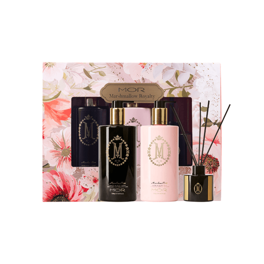 Gift Set - Mor Boutique - MOR Marshmallow Royalty Gift Set (Hand & Body Wash & Milk, Reed Diffuser) - The Gift Company