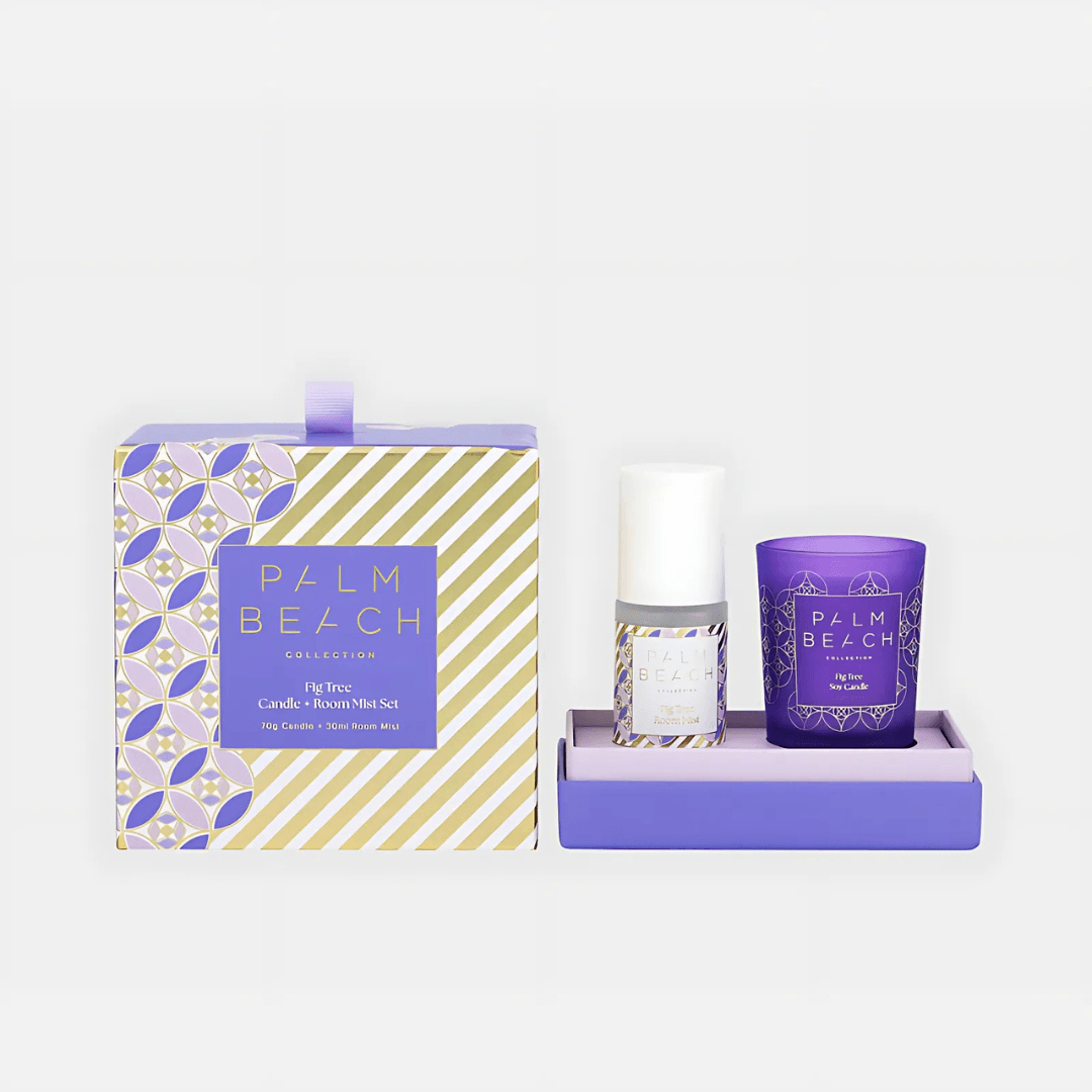 Gift Set - Palm Beach - Palm Beach Fig Tree Mini Candle & Room Mist Set - The Gift Company