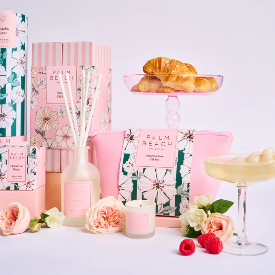 Gift Set - Palm Beach - Palm Beach Pistachio Rose Gift Set - The Gift Company