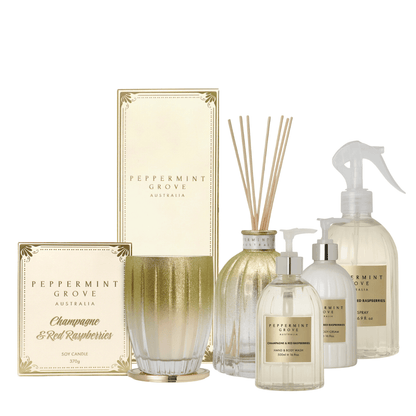 Gift Set - Peppermint Grove - Peppermint Grove Champagne & Red Raspberries Gift Set (worth $175) - The Gift Company