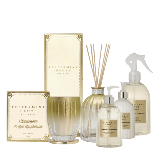 Gift Set - Peppermint Grove - Peppermint Grove Champagne & Red Raspberries Gift Set (worth $175) - The Gift Company