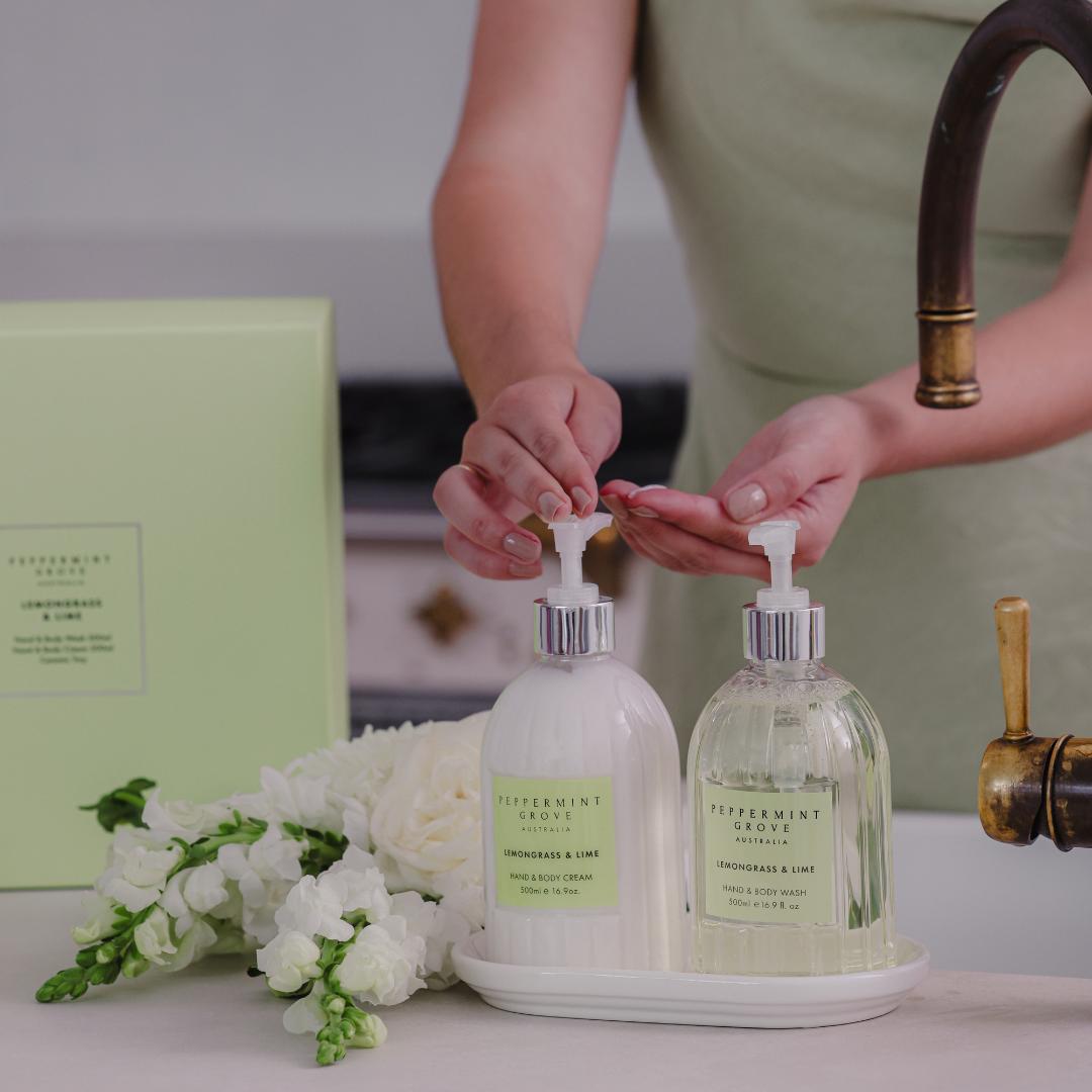 Gift Set - Peppermint Grove - Peppermint Grove Lemongrass & Lime Hand Care Gift Set - The Gift Company