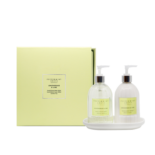 Gift Set - Peppermint Grove - Peppermint Grove Lemongrass & Lime Hand Care Gift Set - The Gift Company