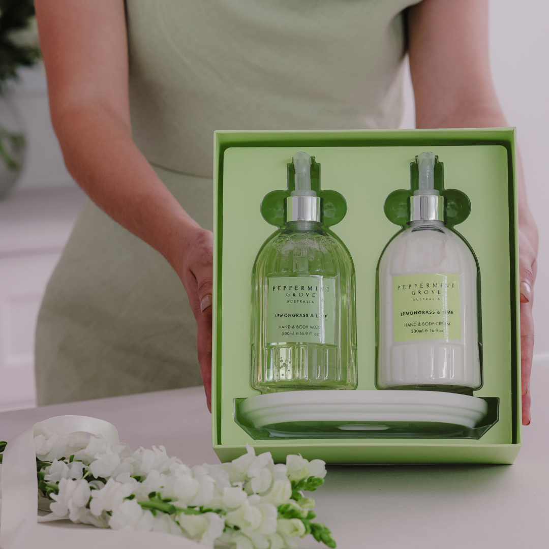 Gift Set - Peppermint Grove - Peppermint Grove Lemongrass & Lime Hand Care Gift Set - The Gift Company