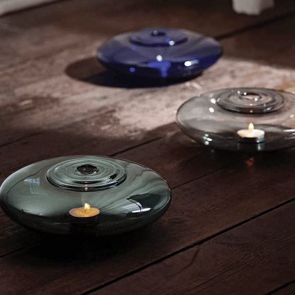 Glass Oil Burner - Studio Milligram - Studio Milligram Radiant Oil Burner Teal - The Gift Company