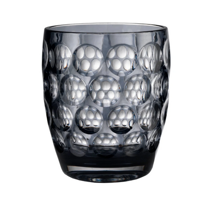 Glass Tumbler - Mario Luca Giusti - Mario Luca Giusti Lente Set of 2 Short Tumblers Grey - The Gift Company