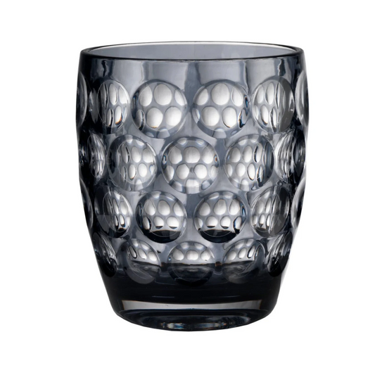 Glass Tumbler - Mario Luca Giusti - Mario Luca Giusti Lente Set of 2 Short Tumblers Grey - The Gift Company
