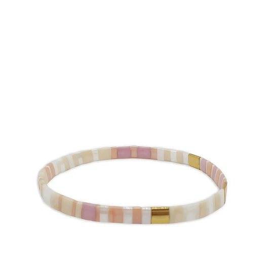 Gold Bracelet - Zjoosh - Zjoosh Tila Bracelet Pink and Gold - The Gift Company