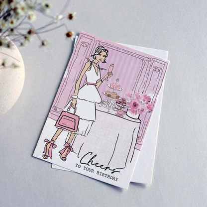 Greeting Card - Susan Keiran - Susan Keiran Greeting Card Cheers to your Birthday - The Gift Company
