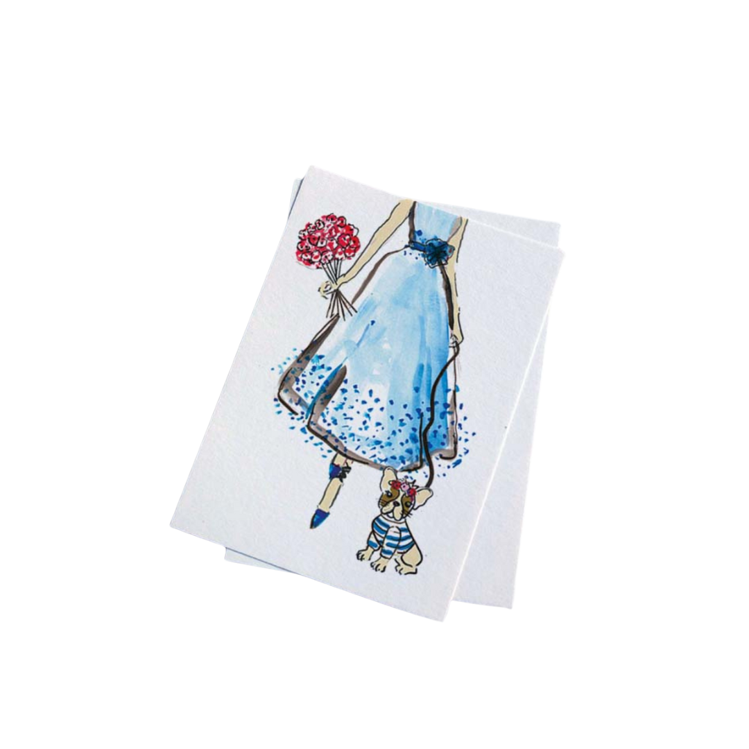 Greeting Card - Susan Keiran - Susan Keiran Greeting Card Madeline Blue - The Gift Company