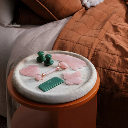 Gua Sha - Altasphere - Altasphere Alta Rose Quartz Sculpted Heart Gua Sha - The Gift Company