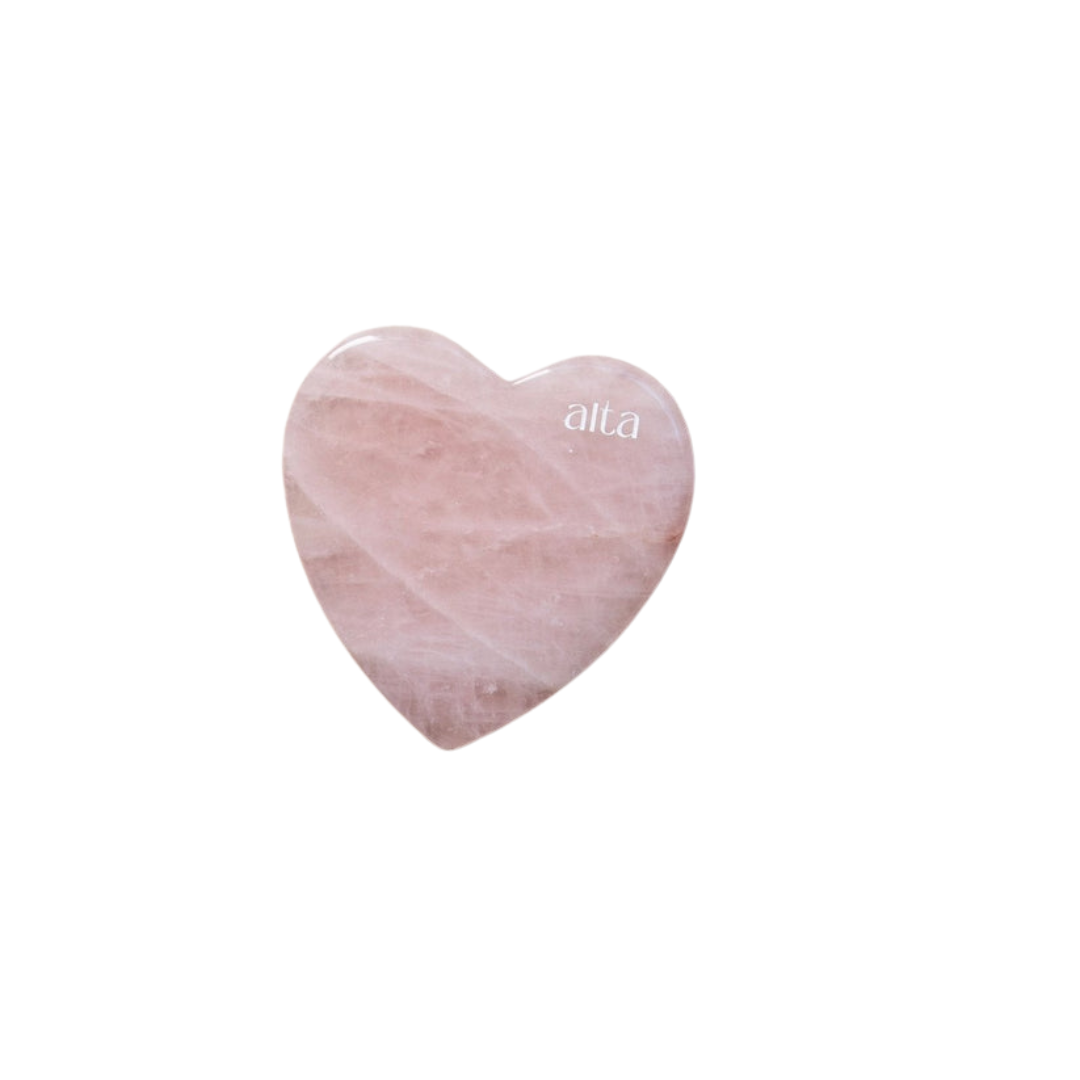Gua Sha - Altasphere - Altasphere Alta Rose Quartz Sculpted Heart Gua Sha - The Gift Company