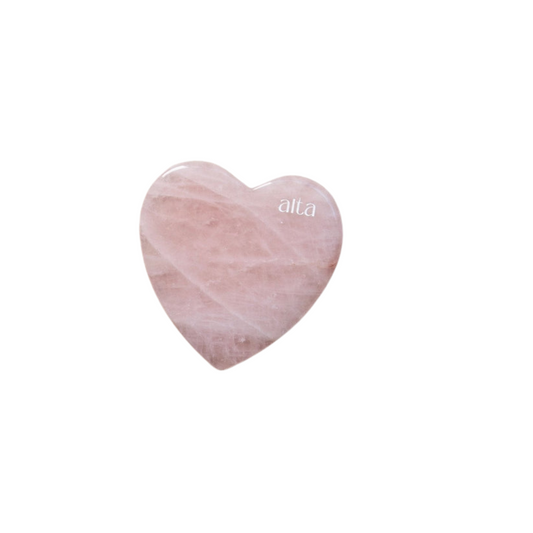 Gua Sha - Altasphere - Altasphere Alta Rose Quartz Sculpted Heart Gua Sha - The Gift Company