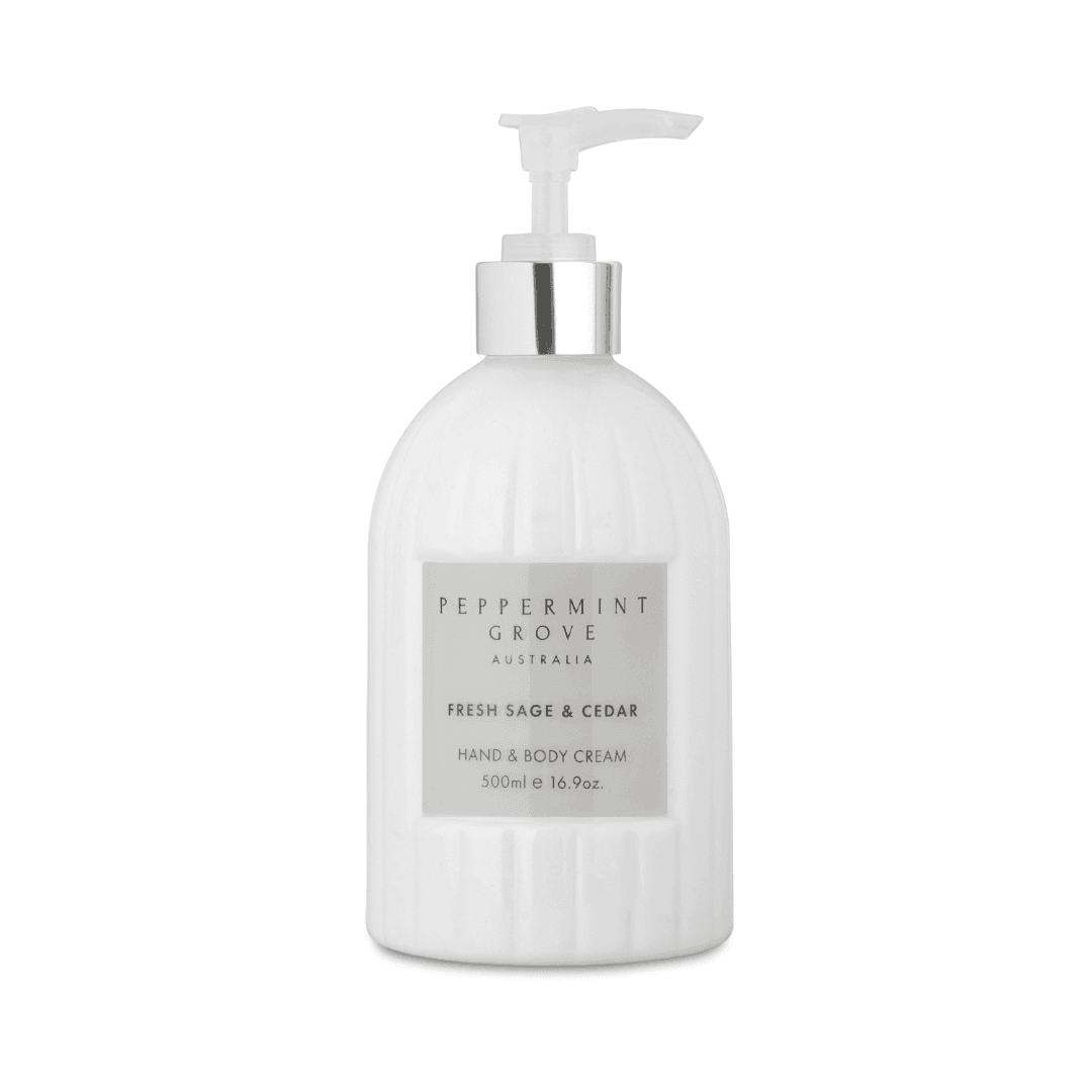 Hand & Body Cream - Peppermint Grove - Peppermint Grove Fresh Sage & Cedar Hand & Body Cream - The Gift Company
