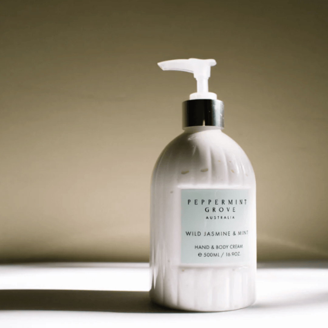 Hand & Body Cream - Peppermint Grove - Peppermint Grove Wild Jasmine & Mint Hand & Body Cream 500ml - The Gift Company