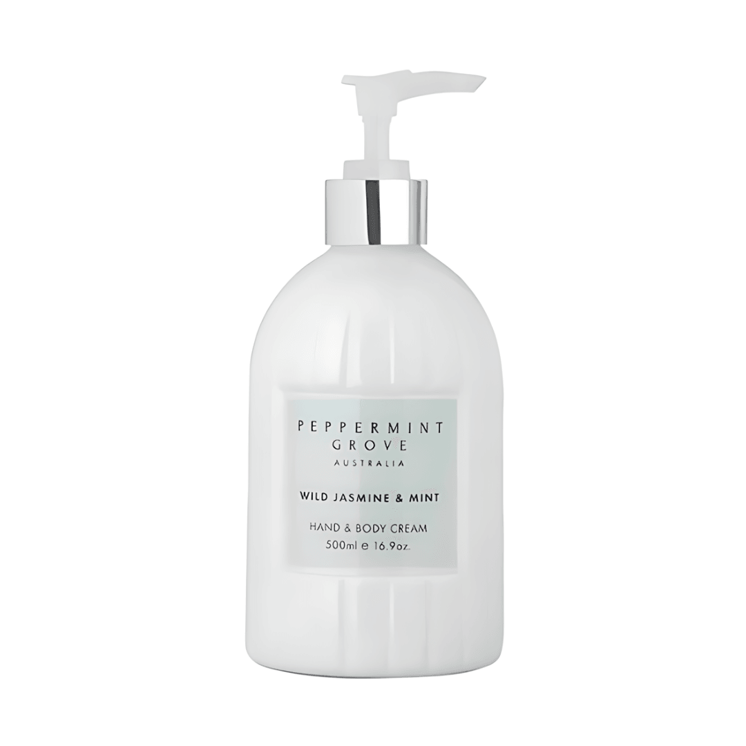 Hand & Body Cream - Peppermint Grove - Peppermint Grove Wild Jasmine & Mint Hand & Body Cream 500ml - The Gift Company