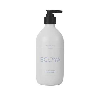 Hand & Body Lotion - Ecoya - ECOYA Hand & Body Lotion Coconut & Elderflower 450mL - The Gift Company