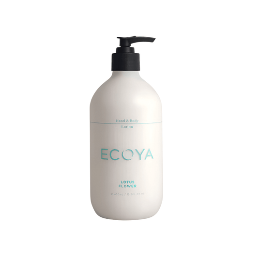 Hand & Body Lotion - Ecoya - ECOYA Hand & Body Lotion Lotus Flower 450mL - The Gift Company