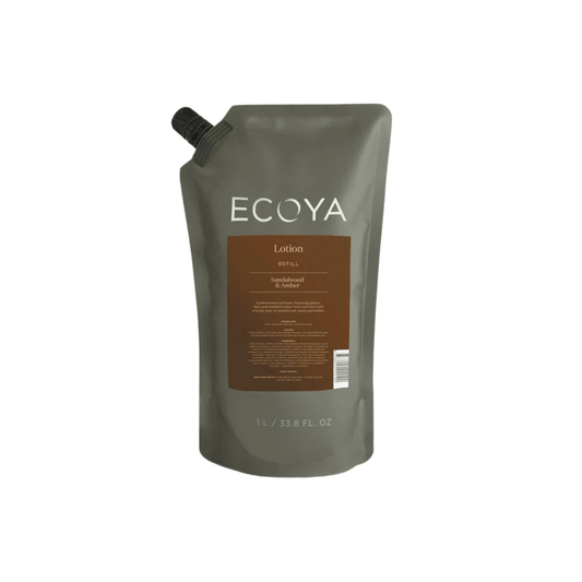 Hand & Body Lotion - Ecoya - ECOYA Sandalwood & Amber Hand & Body Lotion Refill 1L - The Gift Company