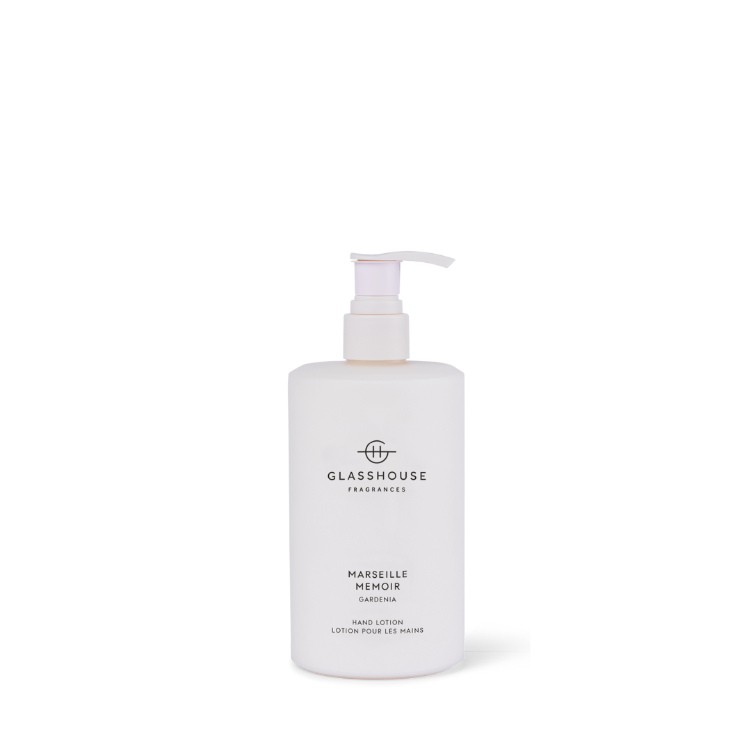 Hand & Body Lotion - Glasshouse - Glasshouse Fragrances Marseille Memoir Gardenia Hand Lotion 450mL - The Gift Company