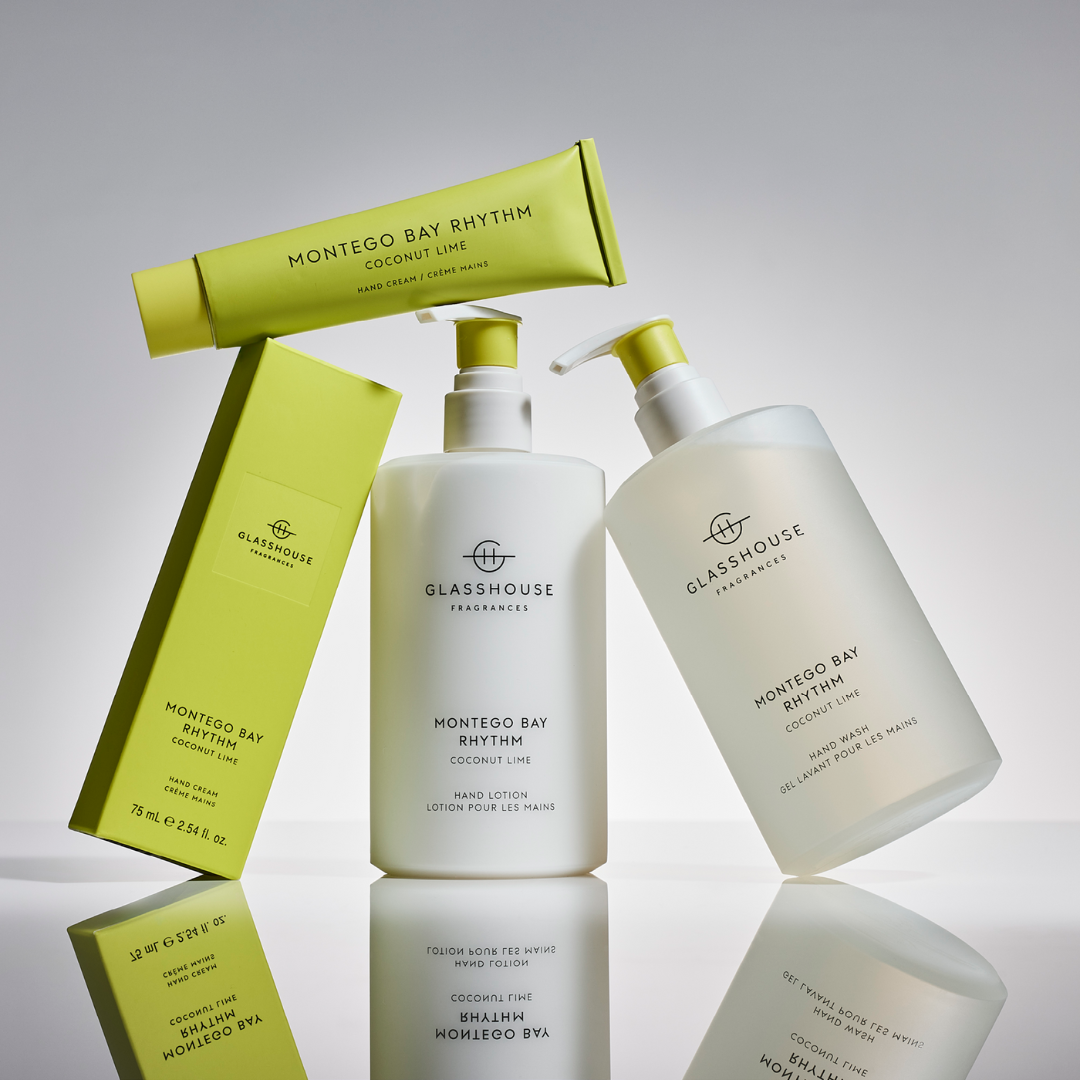Hand & Body Lotion - Glasshouse - Glasshouse Fragrances Montego Bay Rhythm Coconut & Lime Hand Lotion 450mL - The Gift Company