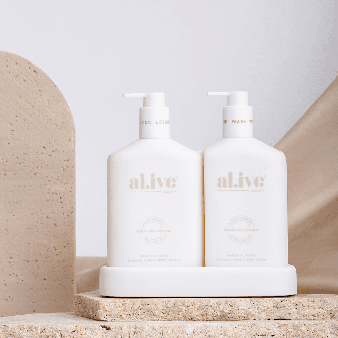 Hand & Body Wash - Al.ive - al.ive body Duo - Mango & Lychee Hand & Body Wash & Lotion - The Gift Company