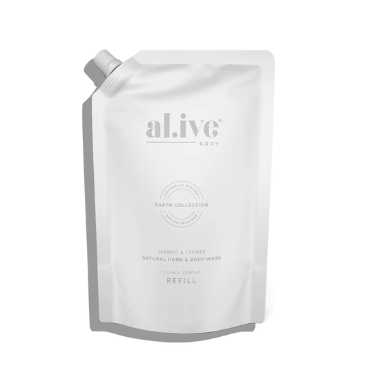 Hand & Body Wash - Al.ive - al.ive body Hand & Body Wash Refill Mango & Lychee 1L - The Gift Company