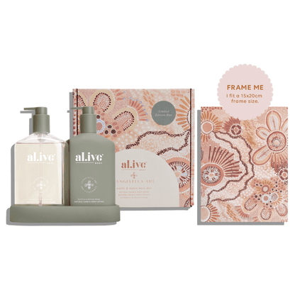 Hand & Body Wash - Al.ive - al.ive Hand Wash & Lotion Duo + Tray | Wattle & Native Moss - The Gift Company