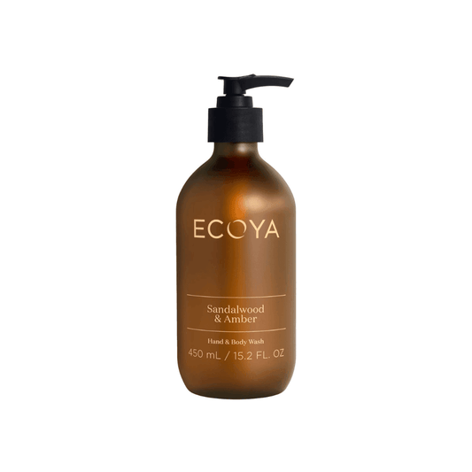 Hand & Body Wash - Ecoya - ECOYA Hand & Body Wash 450mL - Sandalwood & Amber - The Gift Company