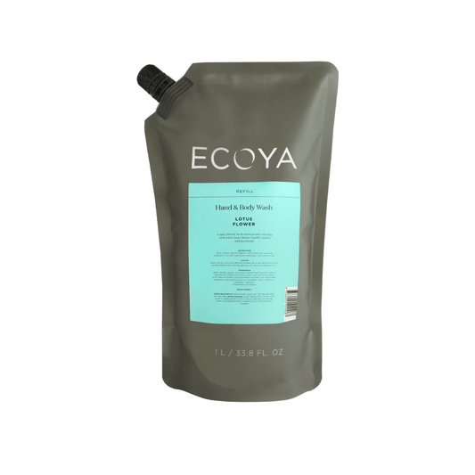 Hand & Body Wash - Ecoya - ECOYA Lotus Flower Hand & Body Wash Refill 1L - The Gift Company