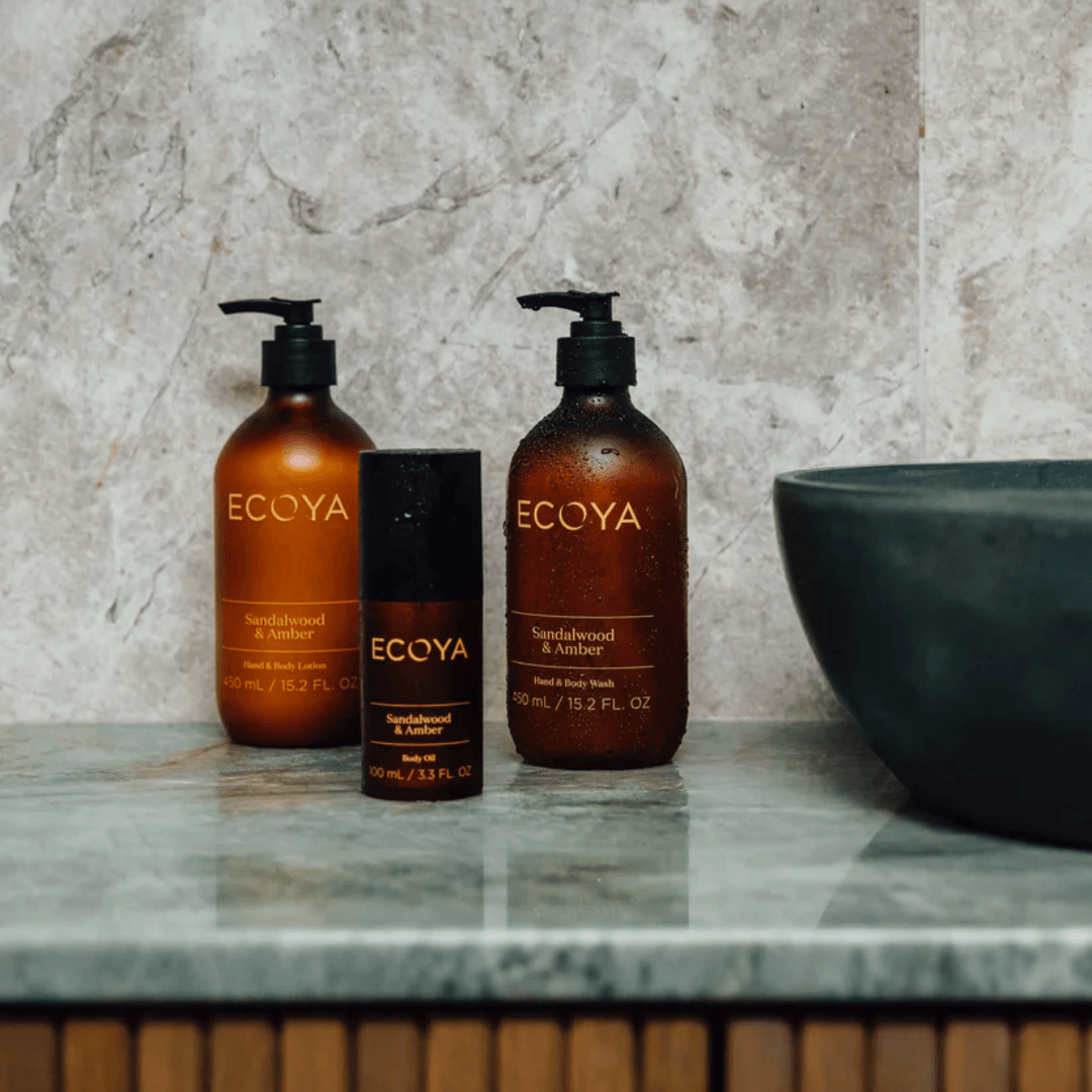 Hand & Body Wash - Ecoya - ECOYA Sandalwood & Amber Hand & Body Wash 450mL - The Gift Company