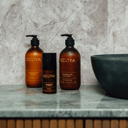Hand & Body Wash - Ecoya - ECOYA Sandalwood & Amber Hand & Body Wash 450mL - The Gift Company