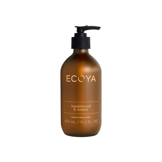 Hand & Body Wash - Ecoya - ECOYA Sandalwood & Amber Hand & Body Wash 450mL - The Gift Company