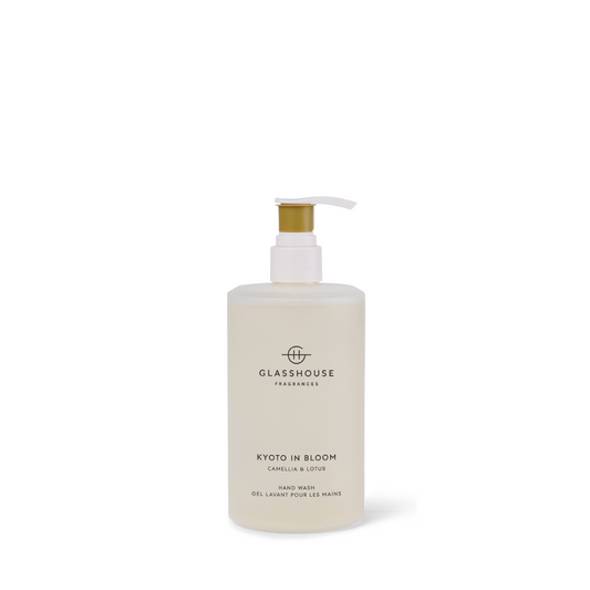 Hand & Body Wash - Glasshouse - Glasshouse Fragrances Kyoto in Bloom Camellia & Lotus Hand Wash 450mL - The Gift Company
