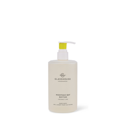 Hand & Body Wash - Glasshouse - Glasshouse Fragrances Montego Bay Rhythm Coconut & Lime Hand Wash 450mL - The Gift Company